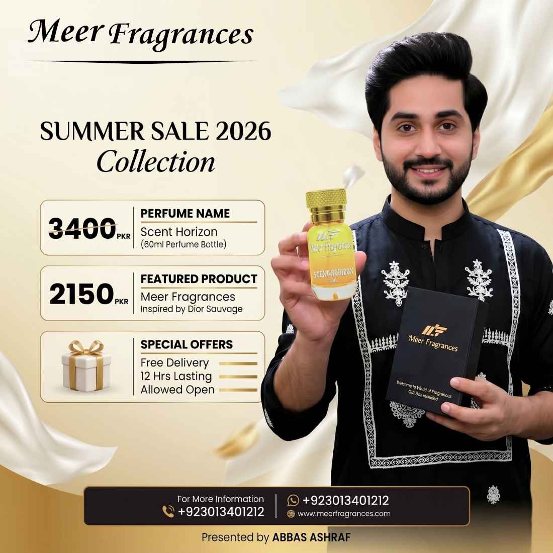 One Year Celebration Sale 03 Perfumes iN Just 5250 With 6OML Perfume Bottle