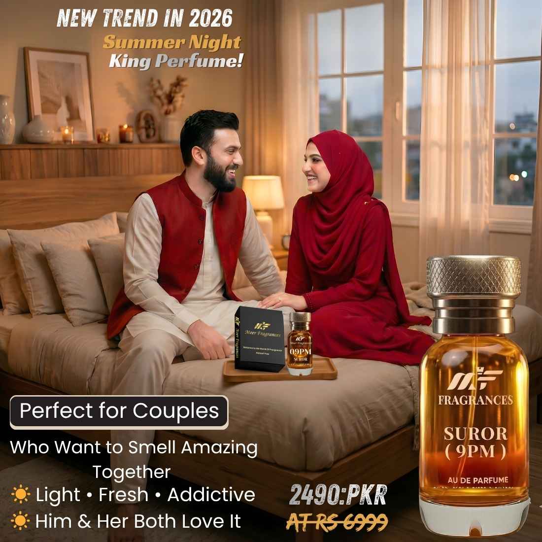 New Trend Night Perfume Meer E Suror Inspired By 9PM Of Meer Fragrances 60ML